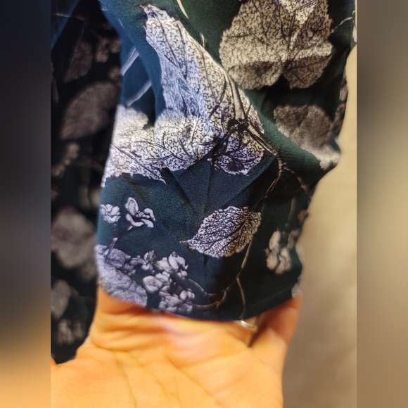 Whistles Green Leafy Prints Midi Dress with Zipped Back - Picture 4 of 10